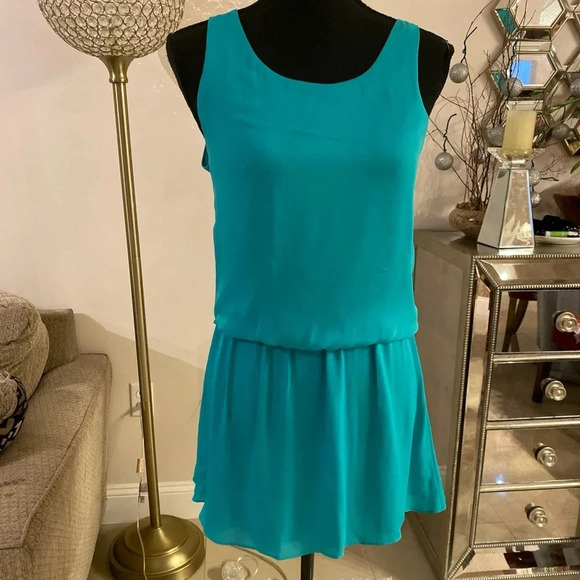 Alice + Olivia Blue Scoop Neck Knee-Length Sundress size XS - Picture 1 of 5